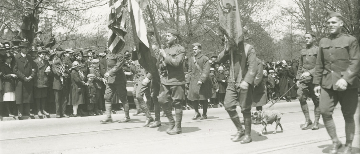World War One Veterans Marching in Parade