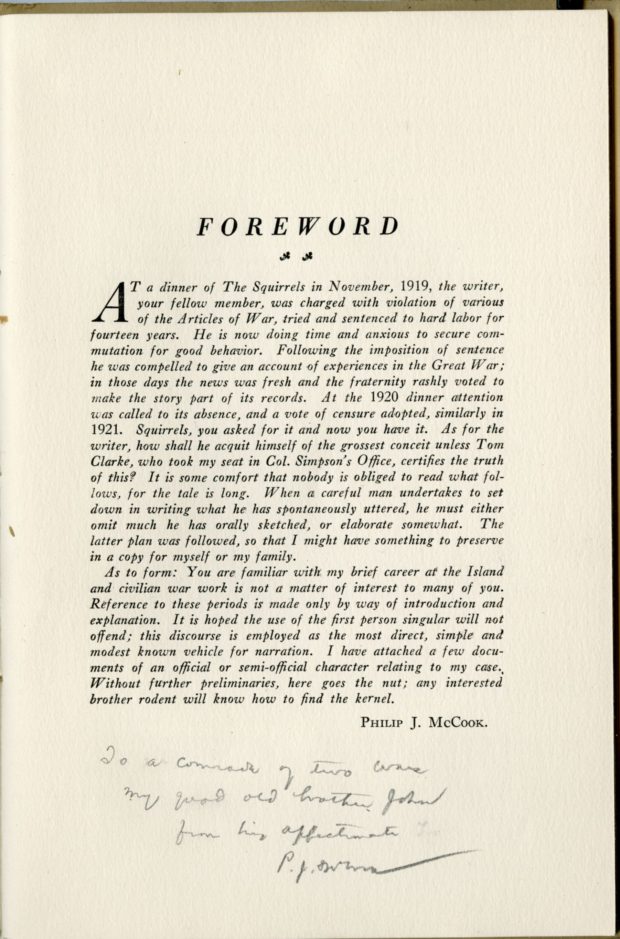 McCook "Bit of the Great War"