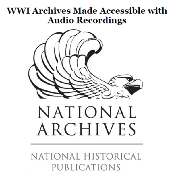 WW1 Archives Graphic for Audio Recordings