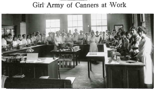 Girl Army of Canners at Work