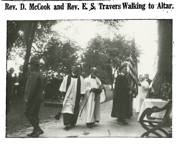 Rev. D. McCook and Rev. E.S. Travers Walking To Altar