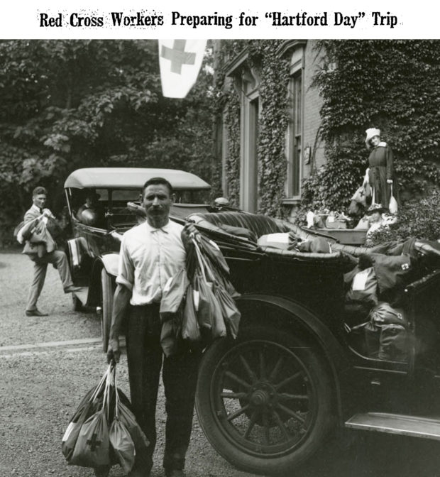 Red Cross Workers Preparing for "Hartford Day" Trip