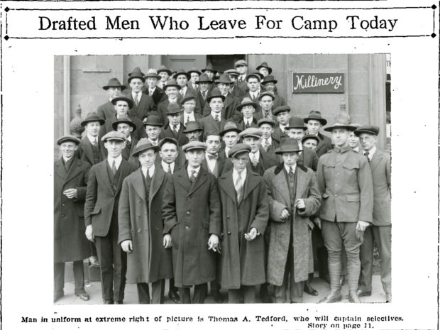 Drafted Men Who Leave For Camp Today