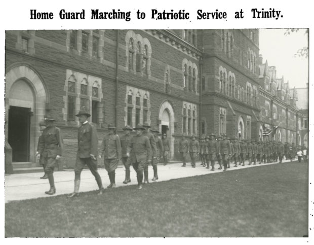 Home Guard Marching To Patriotic Service At Trinity