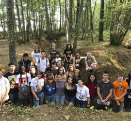 Digging Into History students in trenches at Seicheprey